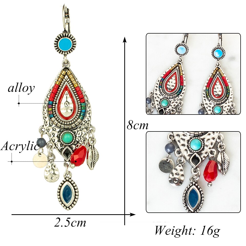 Brincos Pendentes Coloridos - REF1219 - PIME.pt
