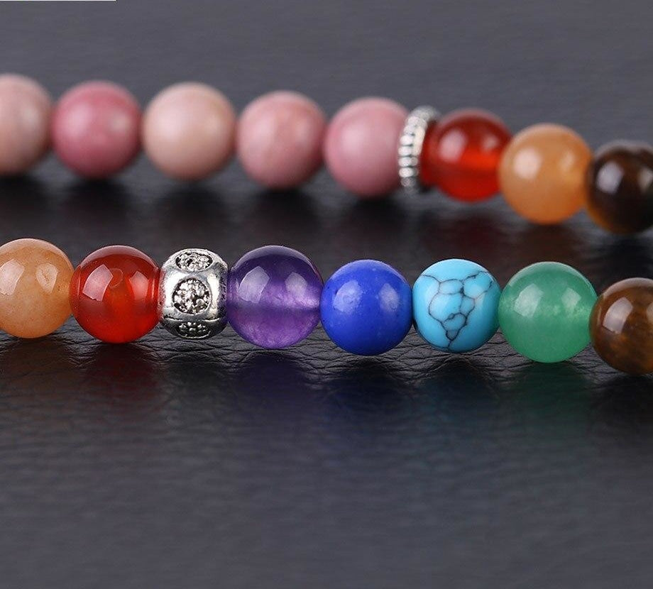 Japamala Rodonite - Símbolo do Equilíbrio Emocional - com Tassel e Pendente Árvore da Vida - REF1044 - PIME.pt