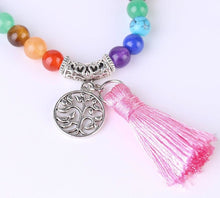 Carregar imagem no visualizador da galeria, Japamala Rodonite - Símbolo do Equilíbrio Emocional - com Tassel e Pendente Árvore da Vida - REF1044 - PIME.pt