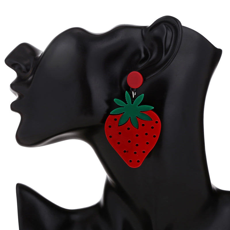 Brincos Fruta Morangos - REF1353 - PIME.pt