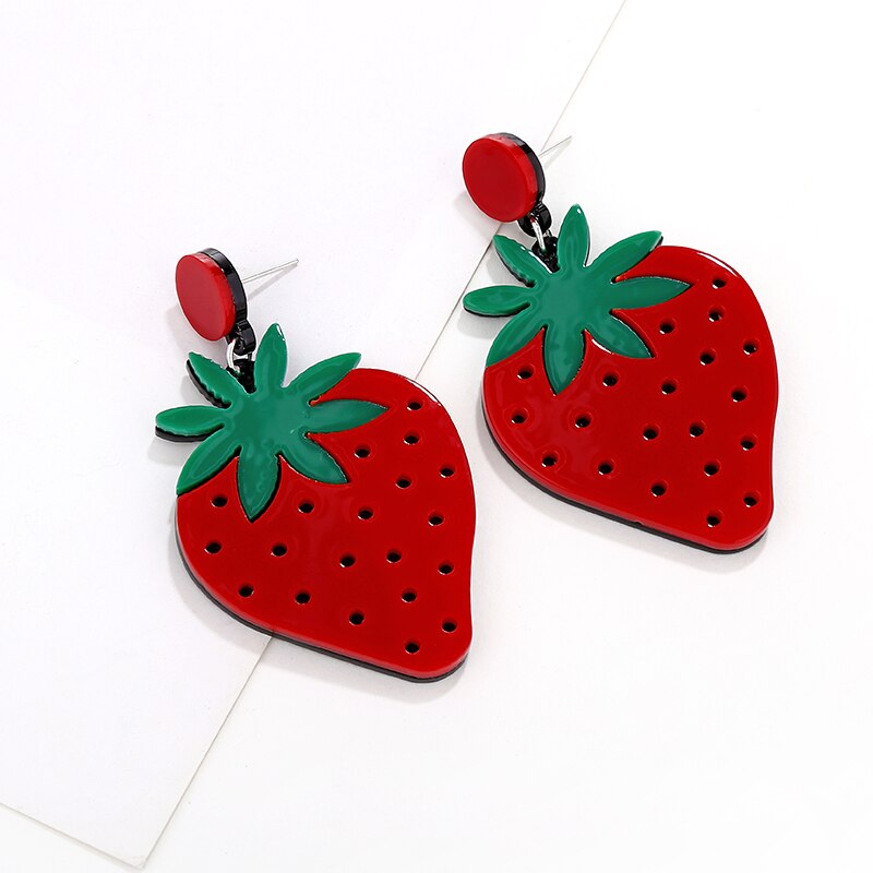 Brincos Fruta Morangos - REF1353 - PIME.pt