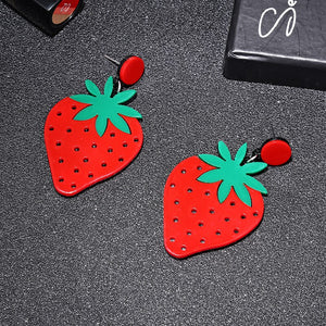 Brincos Fruta Morangos - REF1353 - PIME.pt