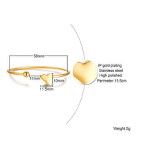 Carregar imagem no visualizador da galeria, Pulseira Aberta com Coração e Esfera em Aço - REF1572 - PIME.pt