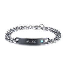 Carregar imagem no visualizador da galeria, Pulseira para Namorados - One Life/One Love (Uma vida/Um amor) - em Aço - REF1073 - PIME.pt