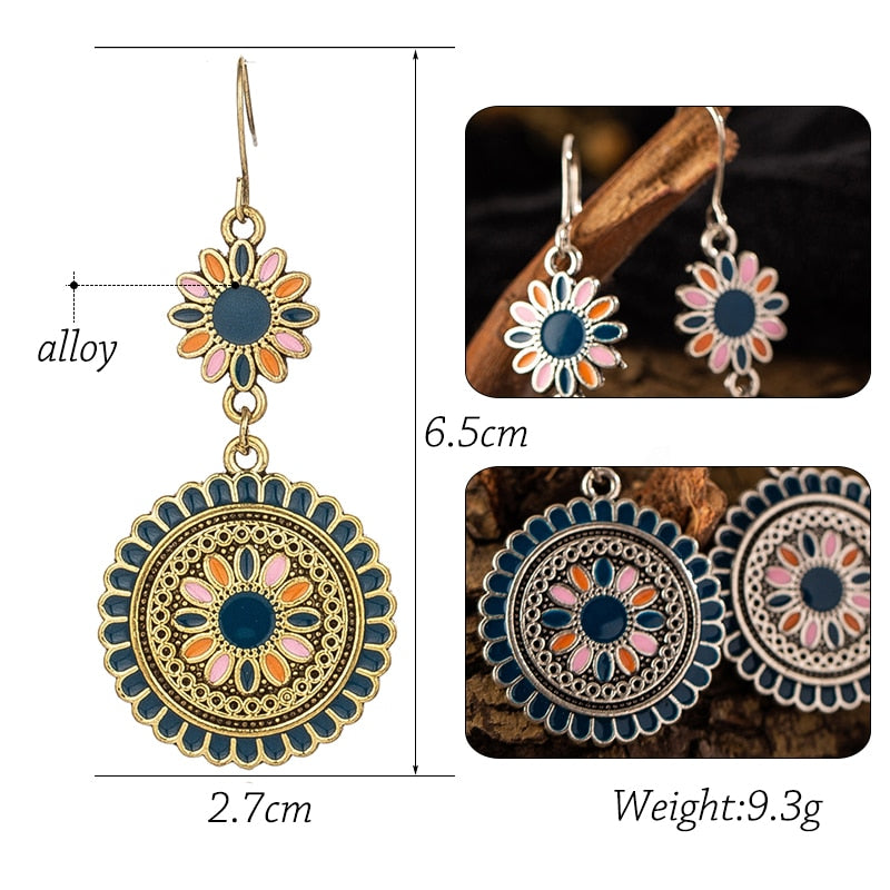 Brincos Medalha com Flor - REF1237 - PIME.pt