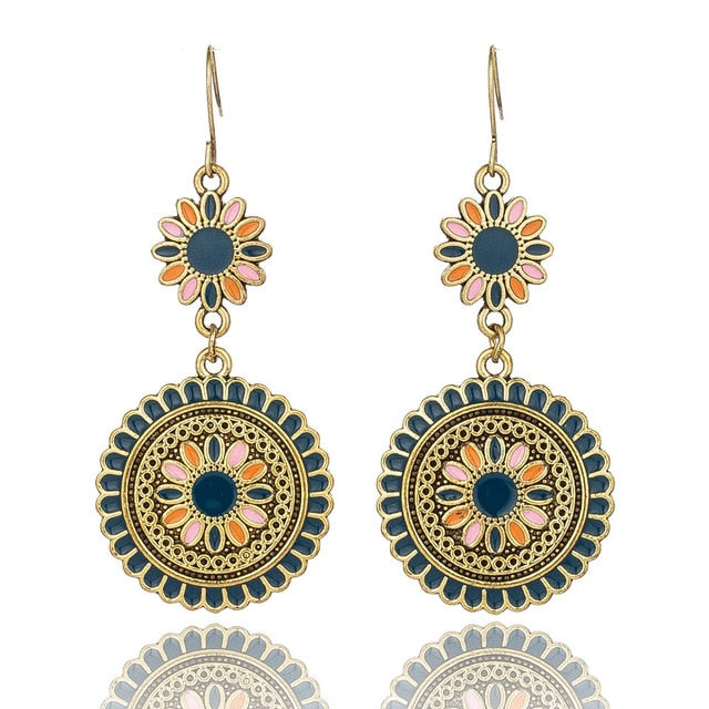 Brincos Medalha com Flor - REF1237 - PIME.pt