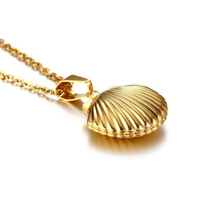 Colar Caixa em Forma de Concha do Mar - em Aço - REF1543 - PIME.pt