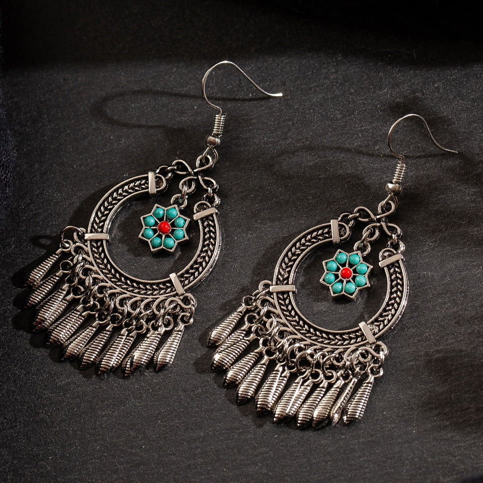 Brincos Argolas com Flor - REF1225 - PIME.pt