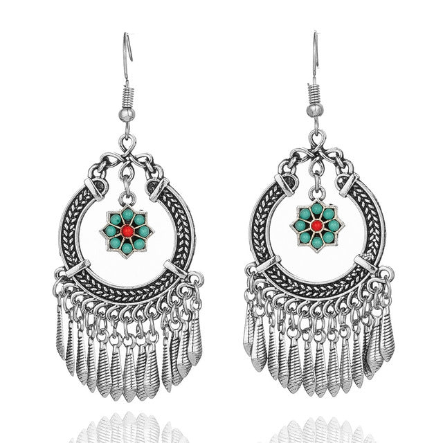 Brincos Argolas com Flor - REF1225 - PIME.pt