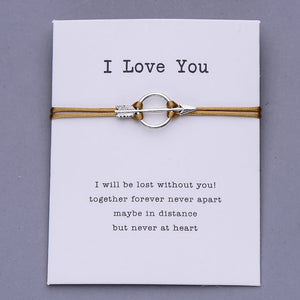 Pulseira I Love You com Seta do Cupido - REF1054 - PIME.pt