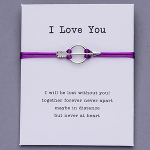 Pulseira I Love You com Seta do Cupido - REF1054 - PIME.pt