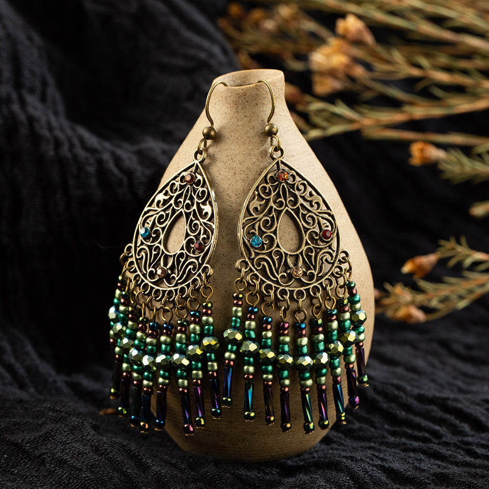 Brincos com Tassel de Missangas - REF1223 - PIME.pt
