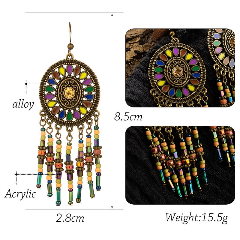 Brincos com Missangas Pendentes - REF1216 - PIME.pt