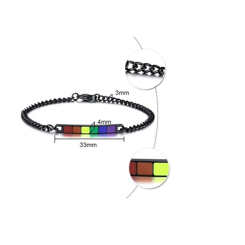 Pulseira para Namorados ou Casais - LGBT - em Aço - REF1069 - PIME.pt