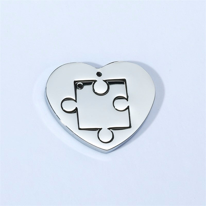 2 Colares para Namorados ou Casais - Puzzle - em Aço - REF1083 - PIME.pt