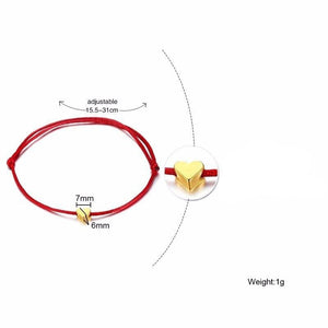 Pulseira Fio Ajustável com Pequeno Coração - REF1577 - PIME.pt
