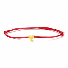 Carregar imagem no visualizador da galeria, Pulseira Fio Ajustável com Pequeno Coração - REF1577 - PIME.pt