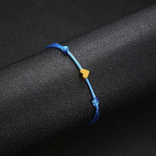 Carregar imagem no visualizador da galeria, Pulseira Fio Ajustável com Pequeno Coração - REF1577 - PIME.pt