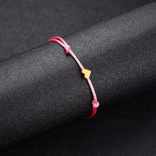 Carregar imagem no visualizador da galeria, Pulseira Fio Ajustável com Pequeno Coração - REF1577 - PIME.pt