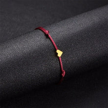 Carregar imagem no visualizador da galeria, Pulseira Fio Ajustável com Pequeno Coração - REF1577 - PIME.pt
