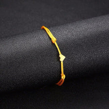 Carregar imagem no visualizador da galeria, Pulseira Fio Ajustável com Pequeno Coração - REF1577 - PIME.pt